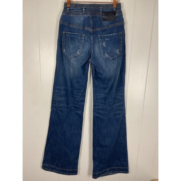 One x OneTeaspoon Womens Scarletts High Waisted Slim Leg Flared Hem Jeans SZ 26 - Picture 8 of 8